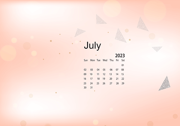 July 2023 Wallpaper Calendar Cute Glitter.png