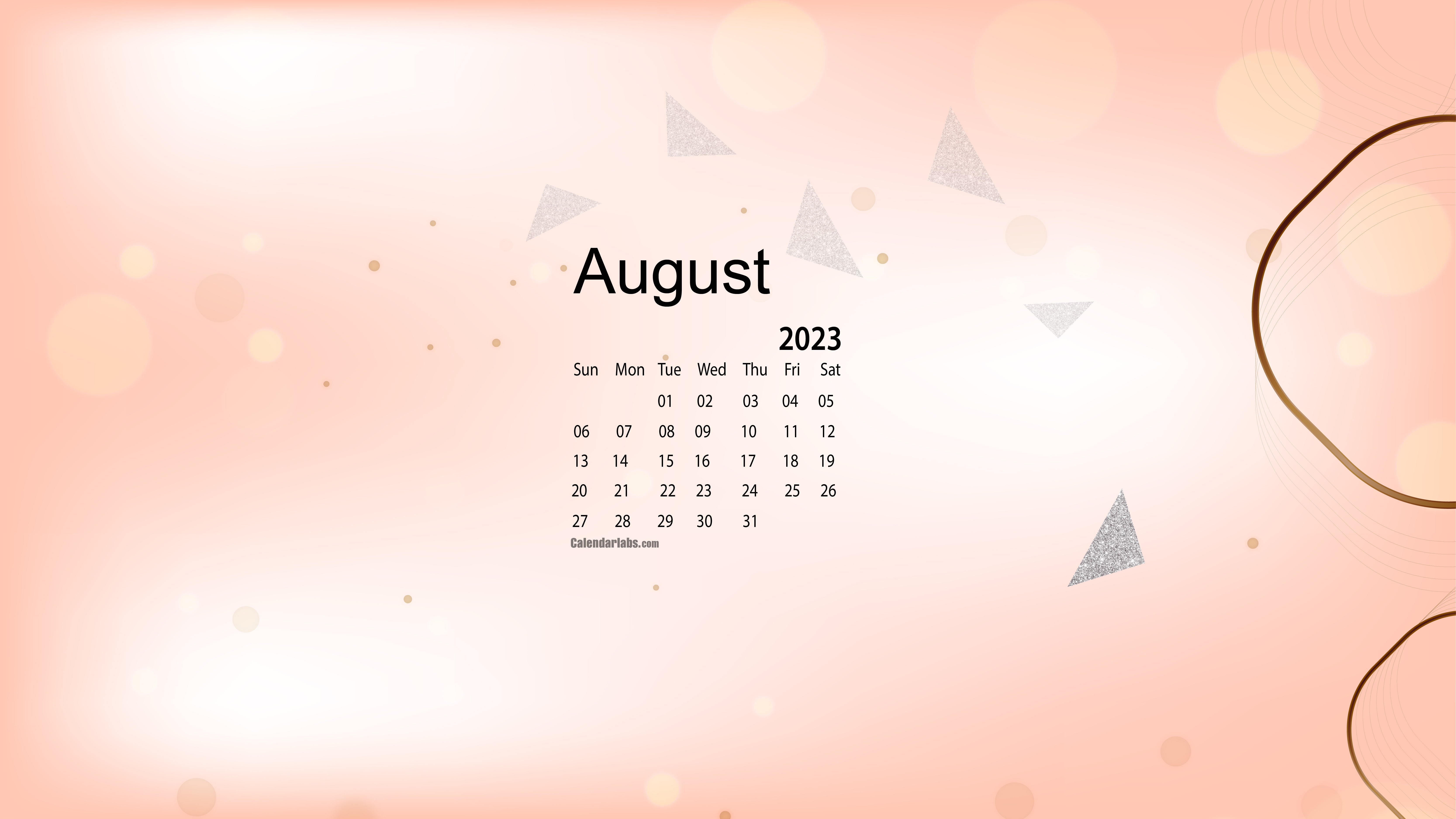 August 2023 Desktop Wallpaper Calendar - CalendarLabs