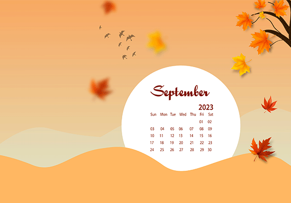 September 2023 Wallpaper Calendar Autumn.png