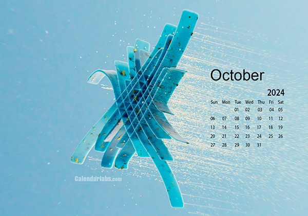 October 2024 Wallpaper Calendar Blue Theme.png
