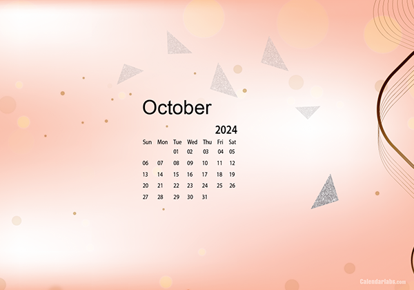 October 2024 Desktop Calendar - Bekki Carolin