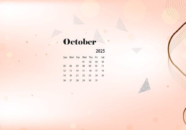 October 2025 Desktop Wallpaper Calendar - CalendarLabs