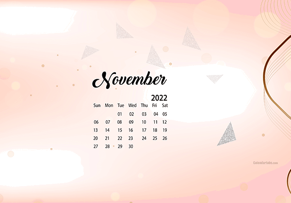 November 2022 Wallpaper Calendar Cute Glitter.png