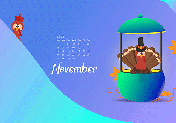 November 2022 Desktop Wallpaper Calendar - CalendarLabs