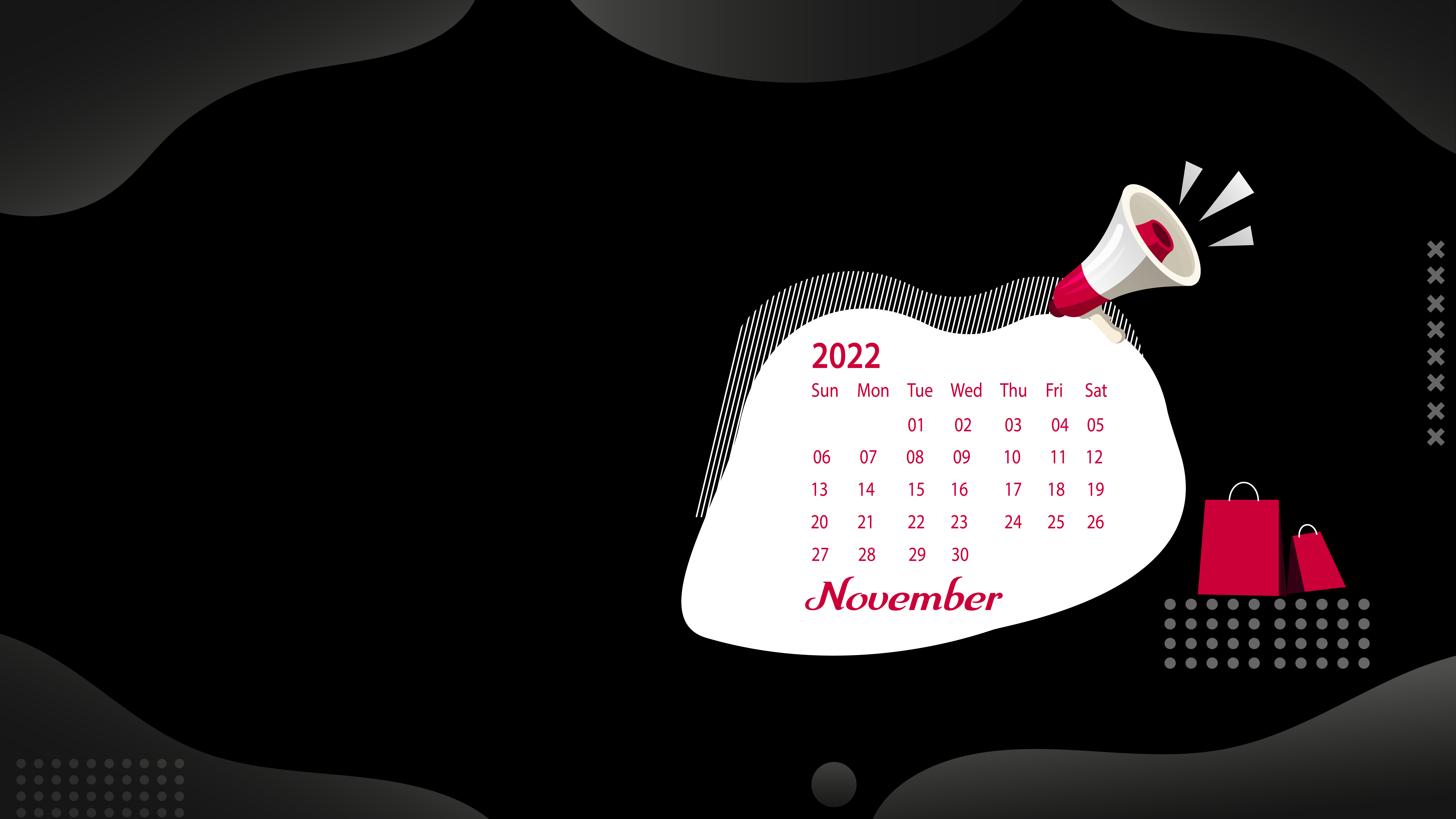 December 2022 Christmas Calendar Green Christmas Trees and Fireworks 4K  wallpaper download