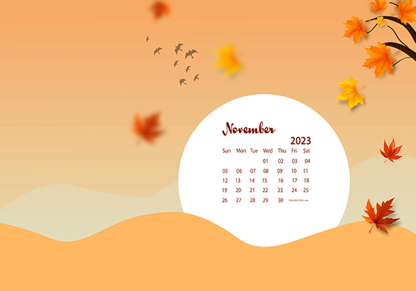 November 2023 Wallpaper Calendar Autumn.png