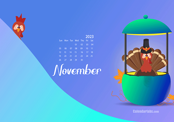 November 2023 Wallpaper Calendar Thanksgiving Day.png