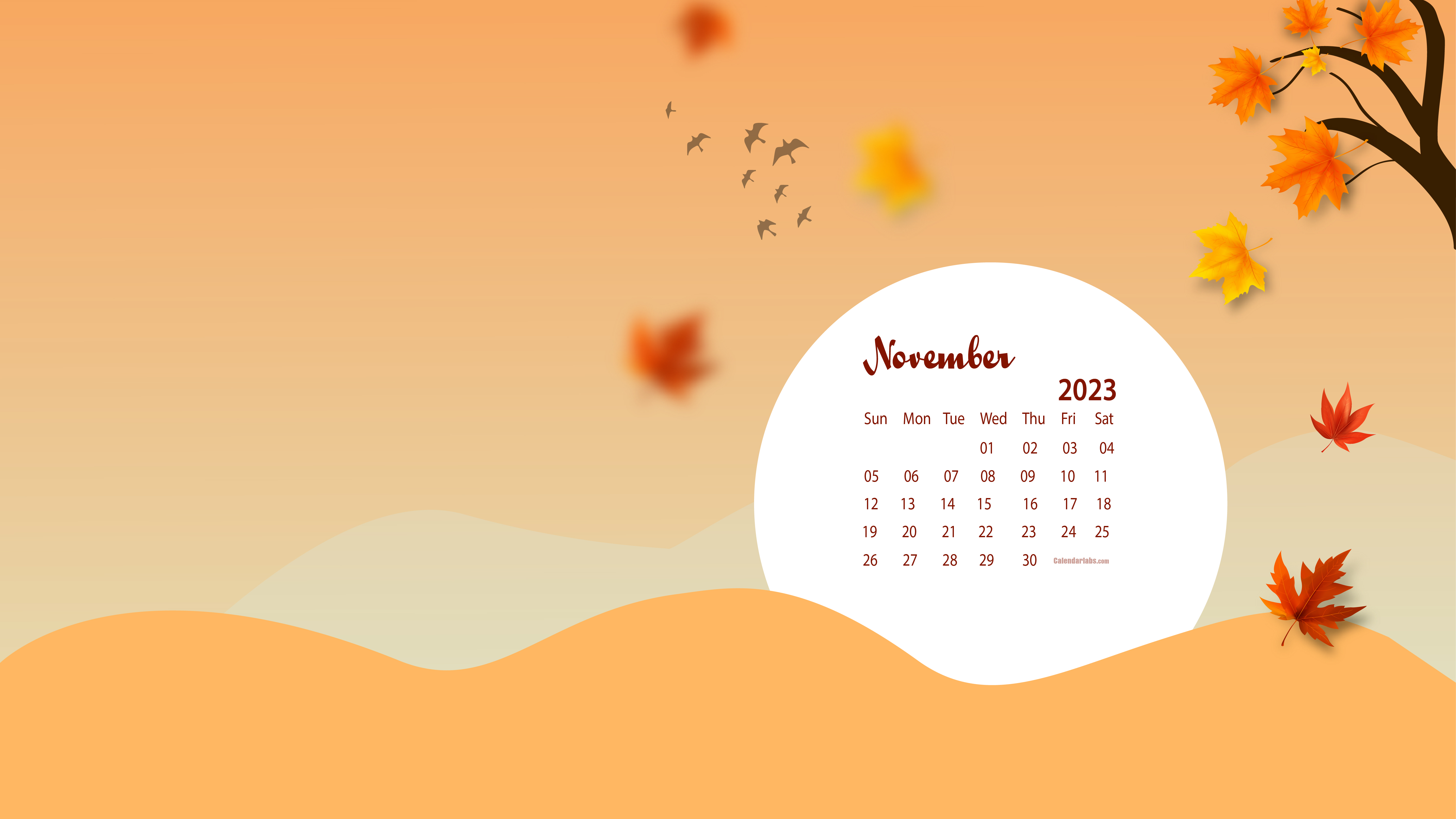 November 2023 Desktop Wallpaper Calendar CalendarLabs