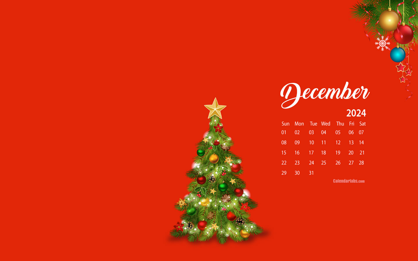 Lịch nền máy tính tháng 12/2024 của CalendarLabs sẽ giúp cho kế hoạch trở nên dễ dàng hơn bao giờ hết trong mùa Giáng sinh sôi động. Với thiết kế mới lạ, đồng thời là thông tin lịch liên quan đến ngày lễ Noel độc đáo, bạn sẽ không phải lo lắng đến các lịch trình rơi vào thời gian nghỉ lễ.