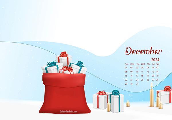 December 2024 Wallpaper Calendar Christmas.png