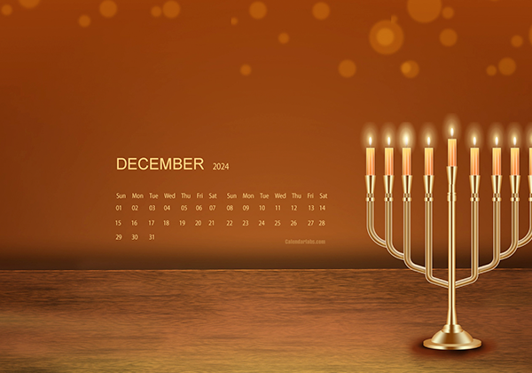 December 2024 Wallpaper Calendar Hanukkah.png